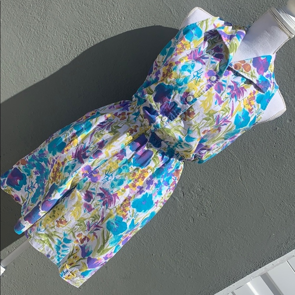 Vintage pastel floral romper playsuit